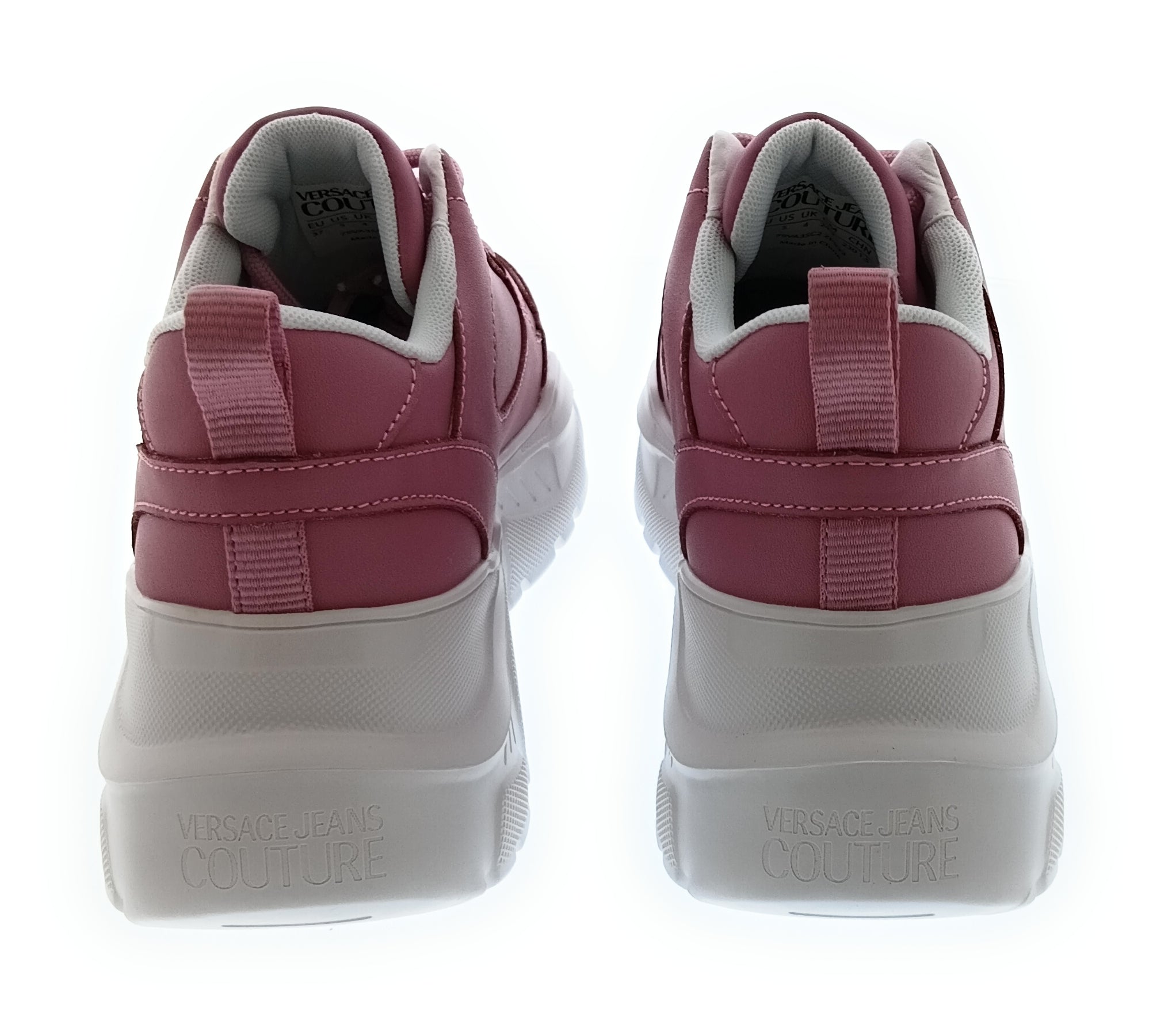 Versace Jeans Couture Women's Pink Chunky-Sole Lace-Up Sneakers-