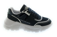 Versace Jeans Couture Women's Black and White Chunky Lace-Up Sneakers-