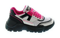Versace Jeans Couture Women's White Pink and Black Chunky Lace-Up Sneakers-