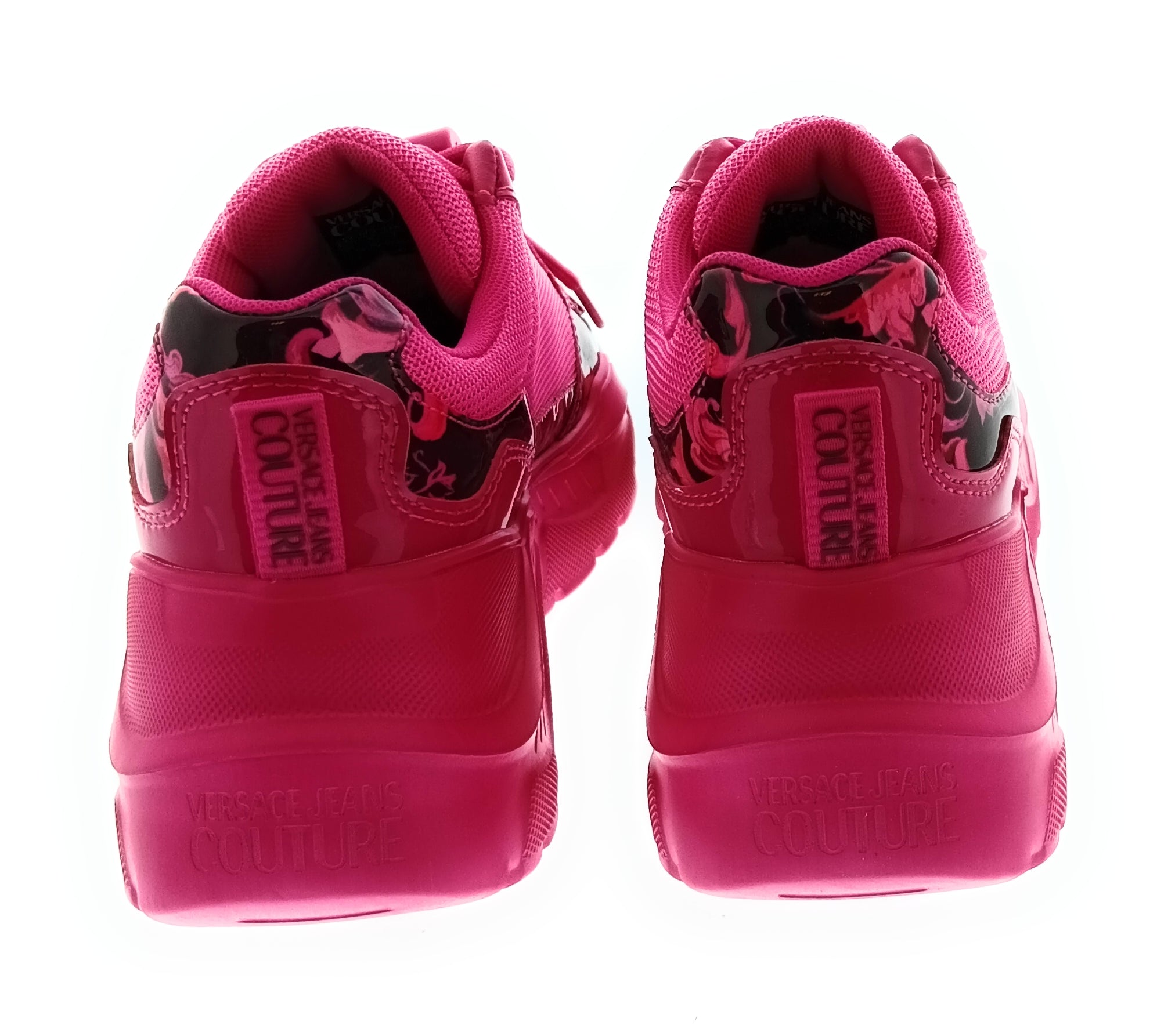 Versace Jeans Couture Women's Fuchsia Chunky Lace-Up Sneakers-