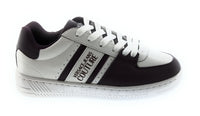Versace Jeans Couture Women's White and Burgundy Low-Top Lace-Up Sneakers-