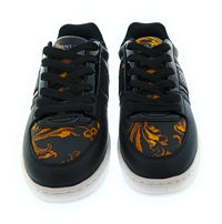 Versace Jeans Couture Women's Black Baroque Print Low-Top Lace-Up Sneakers-