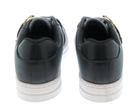 Versace Jeans Couture Women's Black Platform Sneakers with Gold Buckle-