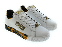 Versace Jeans Couture Women's White Baroque Platform Lace-Up Sneakers-