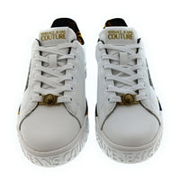 Versace Jeans Couture Women's White Baroque Platform Lace-Up Sneakers-