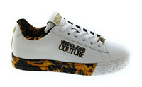Versace Jeans Couture Women's White Baroque Platform Lace-Up Sneakers-