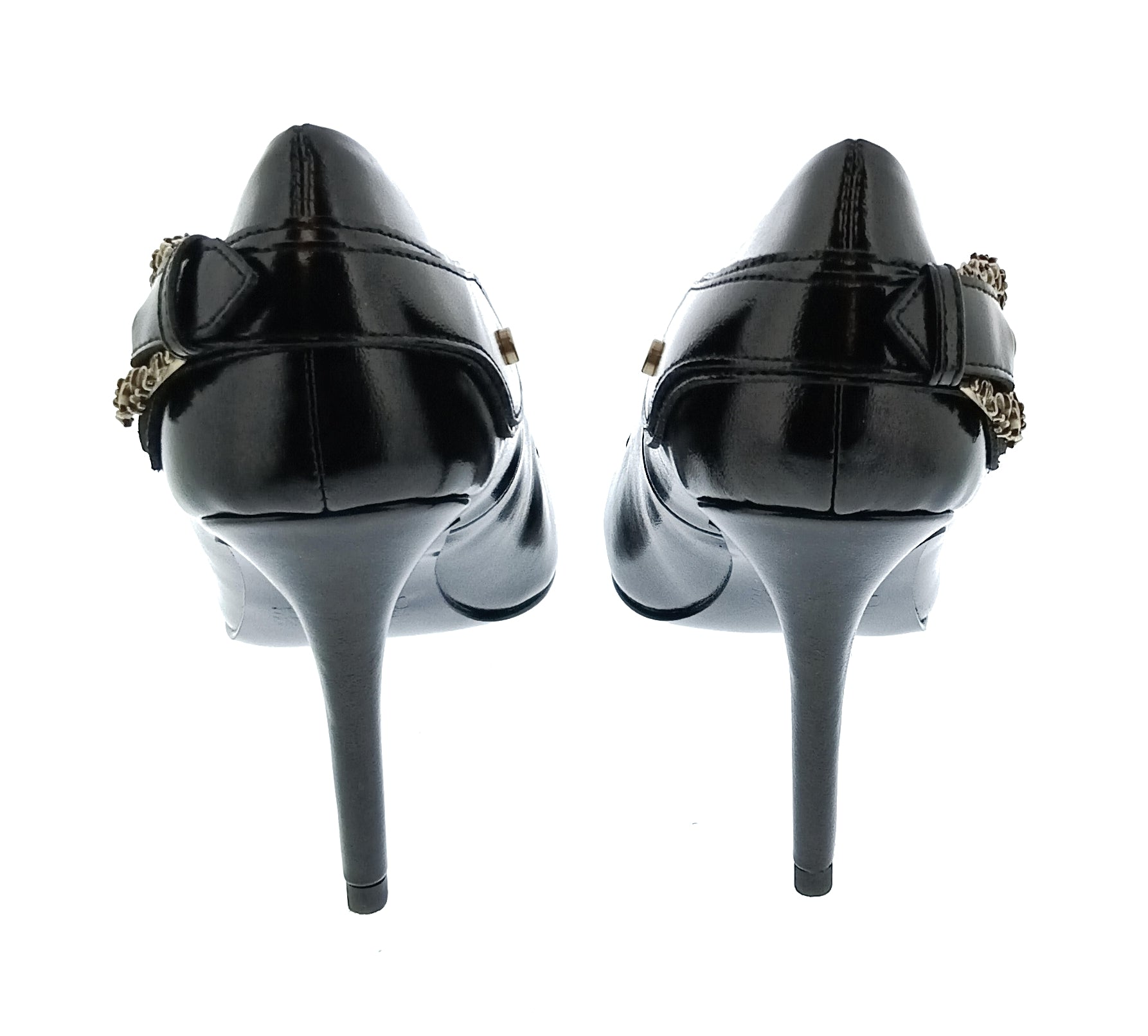 Versace Jeans Couture Women's Black Pointed-Toe Stiletto Pumps-
