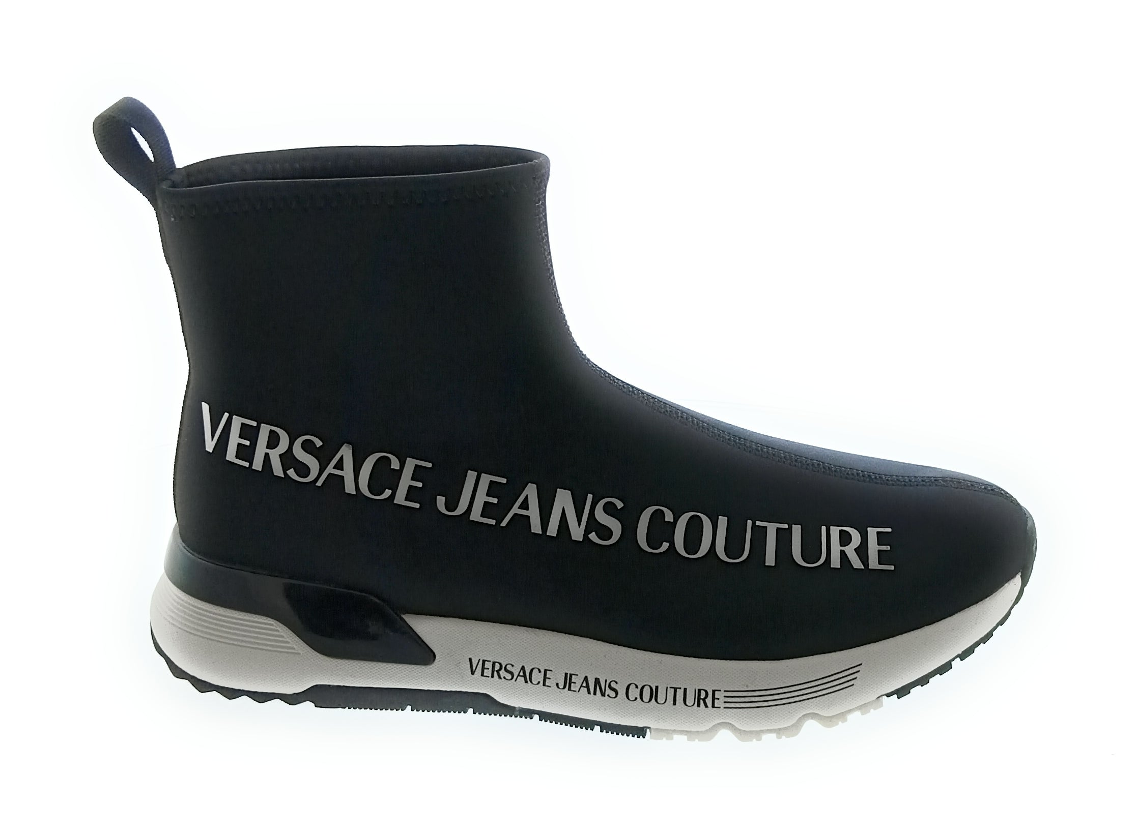 Versace Jeans Couture Versace Jeans Couture Black Mens Neopren Ankle Sneakers-