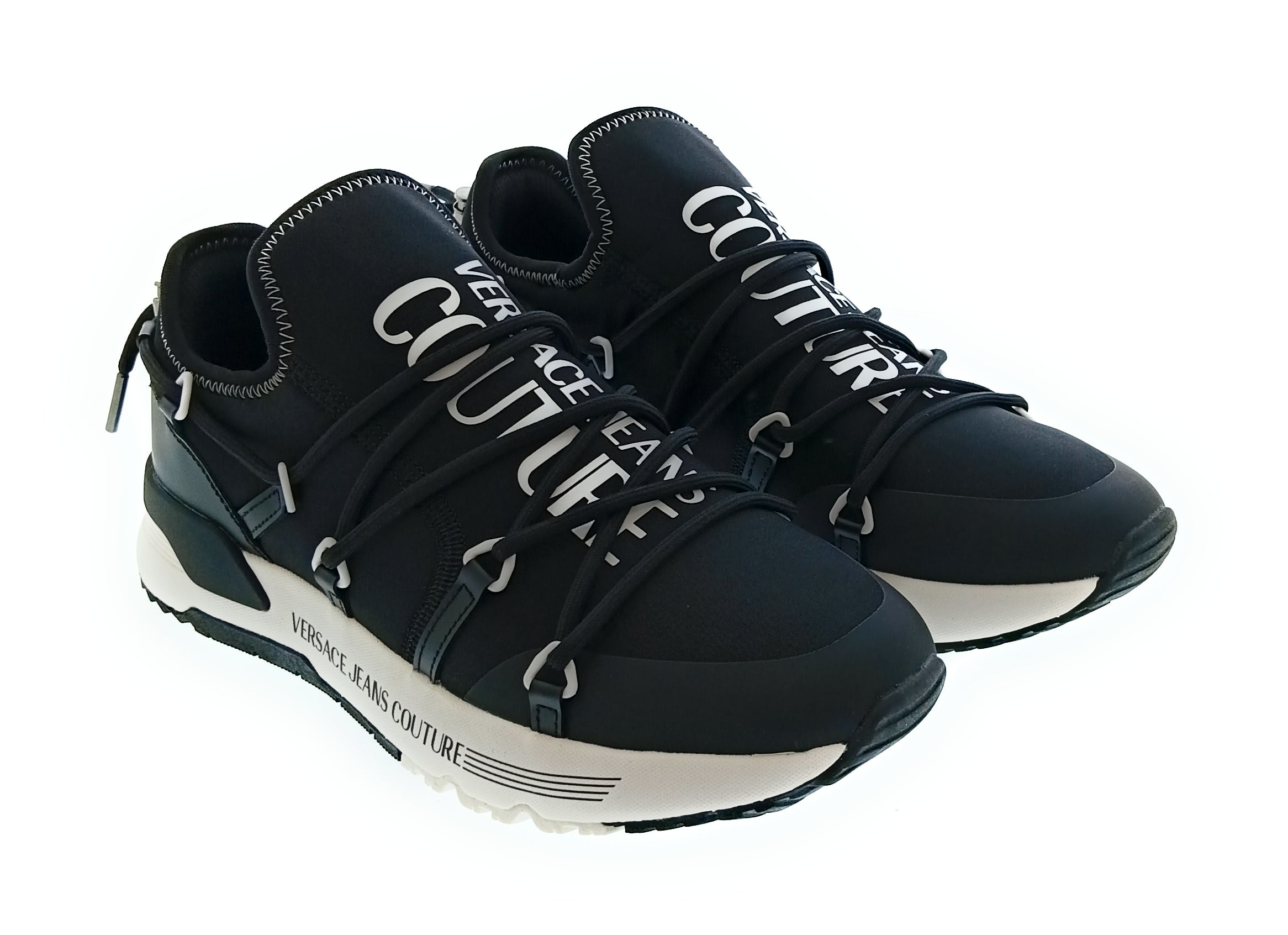 Versace Jeans Couture Versace Jeans Couture Black/White Mens Signature Neoprene Sneakers-