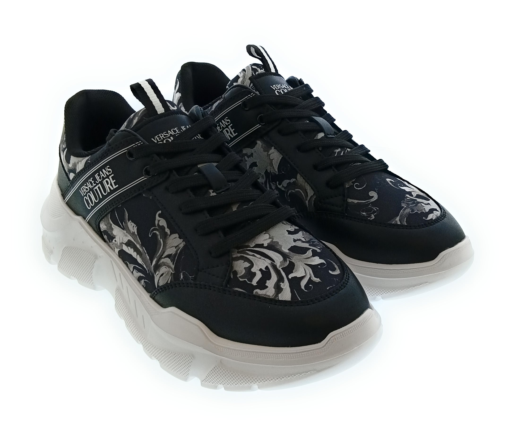 Versace Jeans Couture Versace Jeans Couture Black/Grey Mens Baroque Fashion Sneakers-