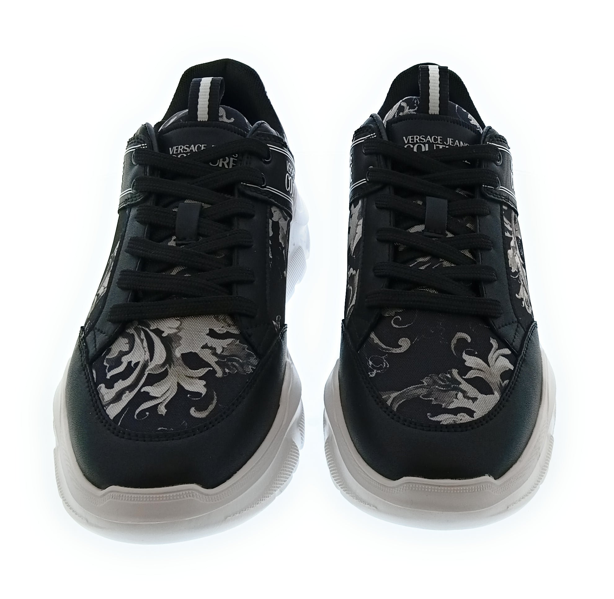 Versace Jeans Couture Versace Jeans Couture Black/Grey Mens Baroque Fashion Sneakers-