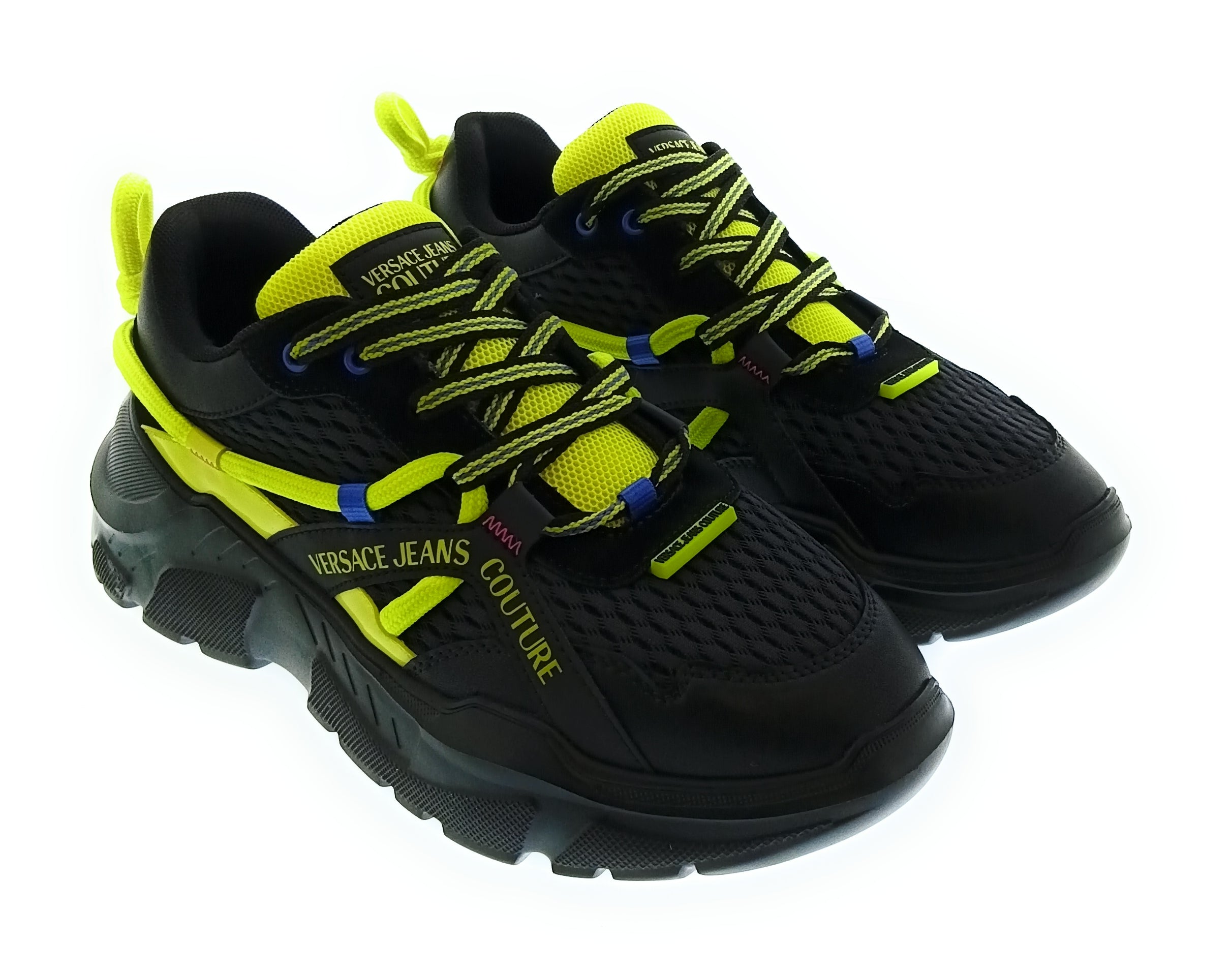 Versace Jeans Couture Versace Jeans Couture Black/Yellow Mens Fashion Athletic Sneakers-