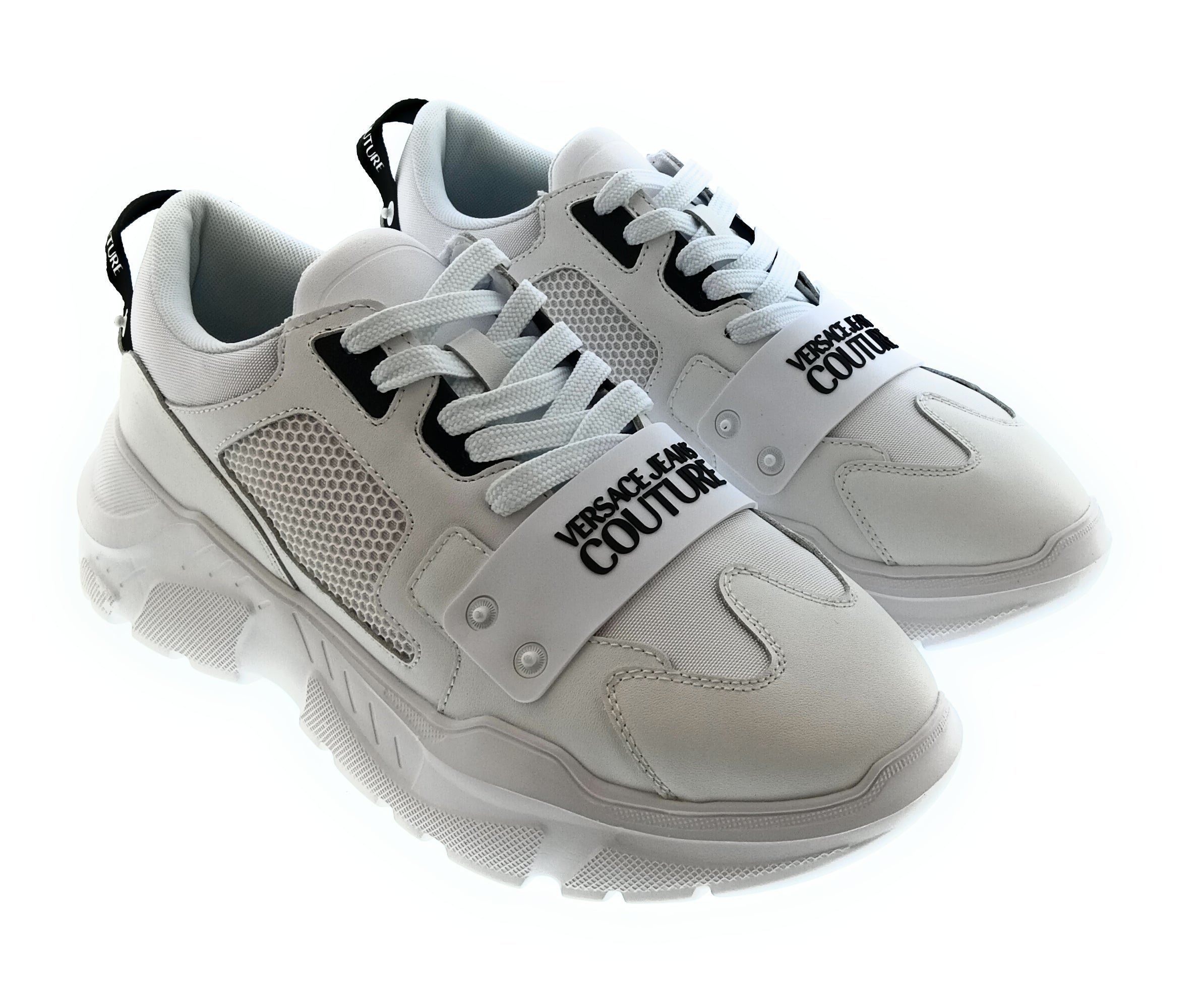 Versace Jeans Couture Versace Jeans Couture White Mens Chunky Signature Sneakers-