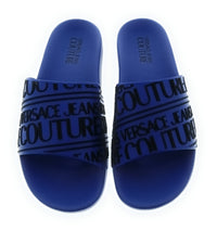 Versace Jeans Couture Versace Jeans Couture Blue Signature Script Pool Slide-