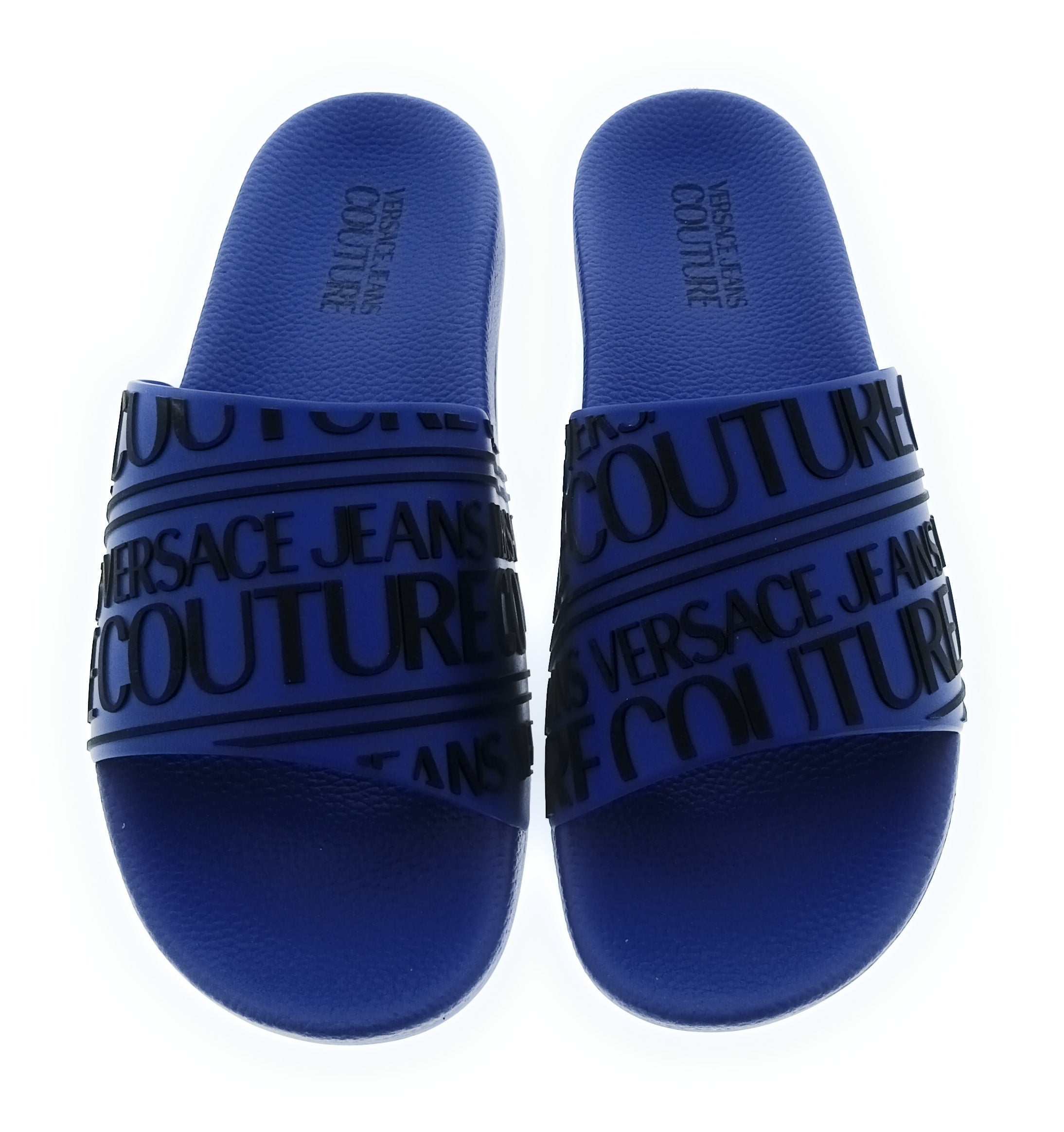 Versace Jeans Couture Versace Jeans Couture Blue Signature Script Pool Slide-