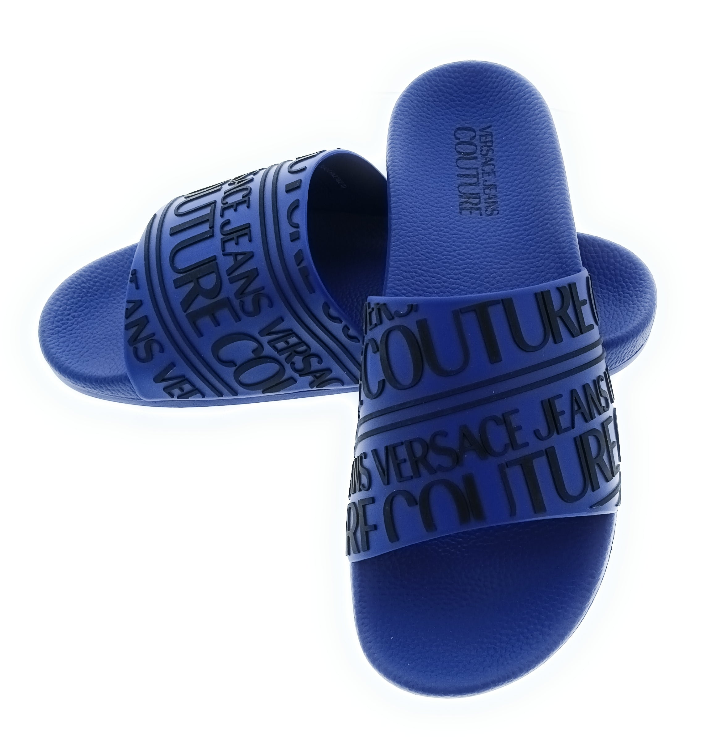 Versace Jeans Couture Versace Jeans Couture Blue Signature Script Pool Slide-