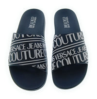 Versace Jeans Couture Versace Jeans Couture Black Signature Script Pool Slide-