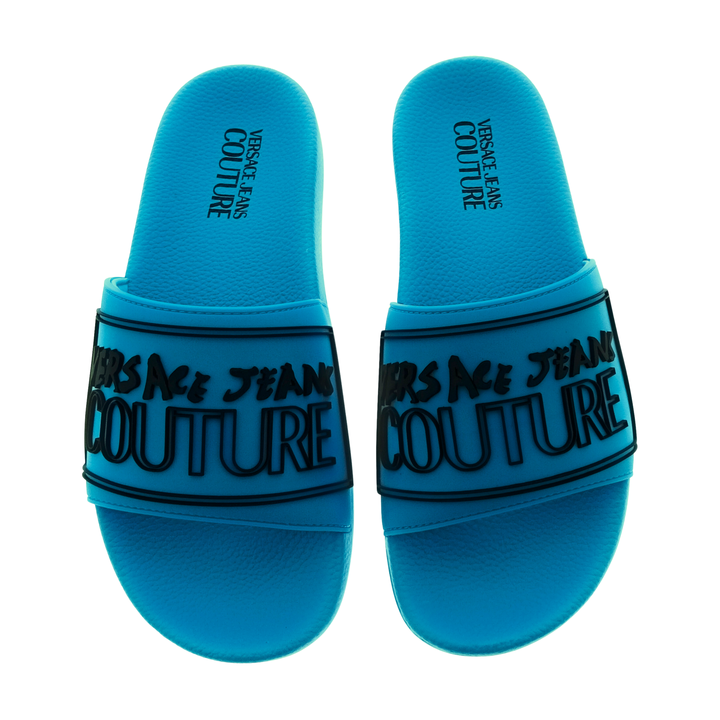 Versace Jeans Couture Versace Jeans Couture Bright Blue Signature Pool Slide-