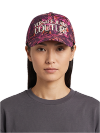 Versace Jeans Couture Women's Pink/Burgundy Baroque Logo Baseball Cap