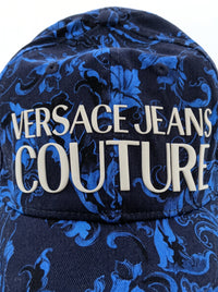 Versace Jeans Couture Women's Blue Baroque Logo Baseball Cap