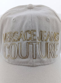 Versace Jeans Couture Women's Ivory Gold Logo Baseball Cap