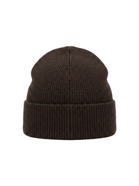 Versace Jeans Couture Men's Black Ribbed Knit Logo Patch Beanie