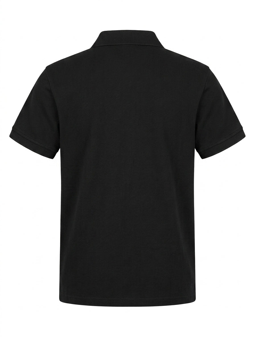 Versace Jeans Couture Versace Jeans Couture Black Polo Shirt – Classic Medallion Chest Logo-