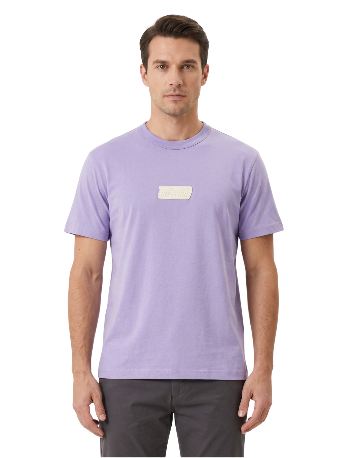 Versace Jeans Couture Versace Jeans Couture Lilac T-Shirt – Classic Signature  Logo-