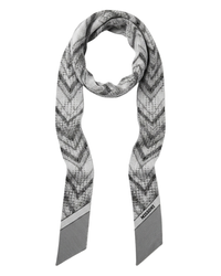 Missoni Shimmer Green Silk Chevron Ribbon Scarf
