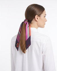 Missoni Multicolor Silk Reversible Chevron Ribbon Scarf