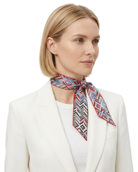 Missoni Multicolor Silk Classic Chevron Ribbon Scarf