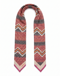 Missoni Pink Silk Classic Ribbon Scarf