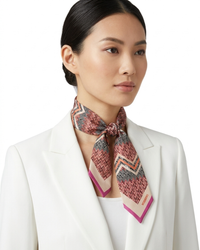 Missoni Pink Silk Classic Ribbon Scarf