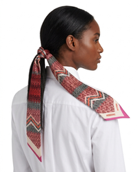 Missoni Pink Silk Classic Ribbon Scarf