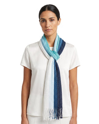 Missoni Missoni Blue Ombre Classic Zigzag Cotton Scarf