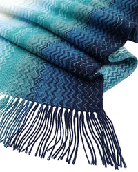 Missoni Missoni Blue Ombre Classic Zigzag Cotton Scarf