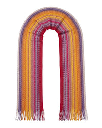 Missoni Missoni Bright Orange Hues Classic Zigzag Cotton Scarf