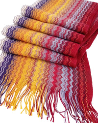 Missoni Missoni Bright Orange Hues Classic Zigzag Cotton Scarf