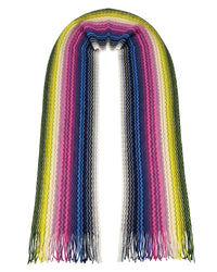 Missoni Missoni Bright Blue Hues Classic Zigzag Cotton Scarf