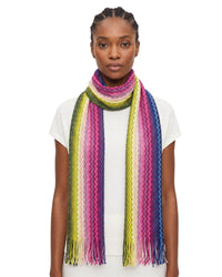 Missoni Missoni Bright Blue Hues Classic Zigzag Cotton Scarf