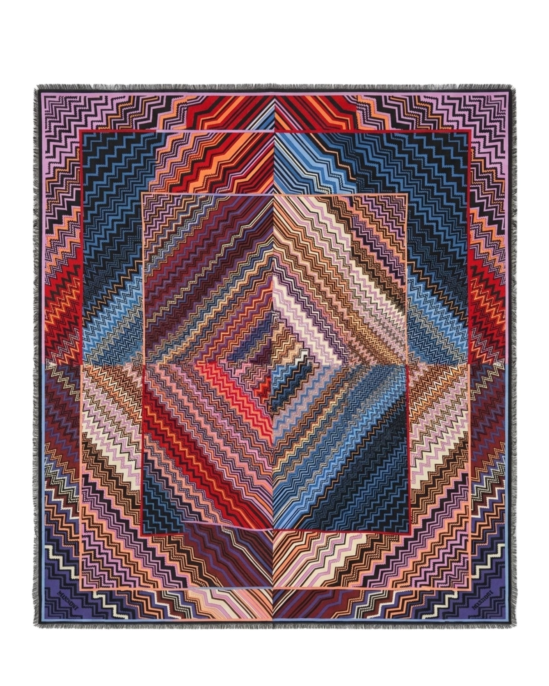 Missoni Missoni Multicolor Classic Oversized Square Wool Blend Scarf