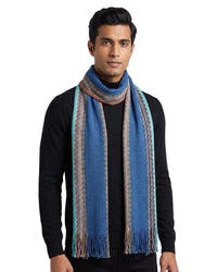Missoni Missoni Cobalt Blue Classic Zigzag Cotton Scarf
