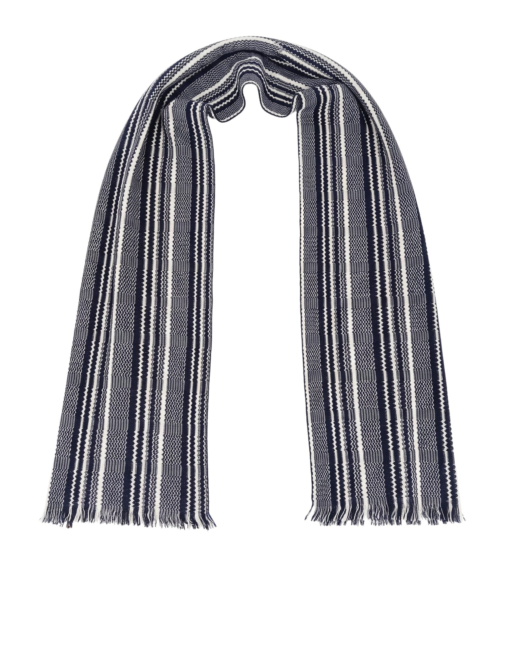 Missoni Missoni Black White Classic Chevron Cotton Scarf