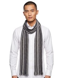 Missoni Missoni Black White Classic Chevron Cotton Scarf