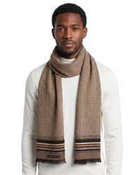 Missoni Missoni Brown Classic Pattern Wool Scarf