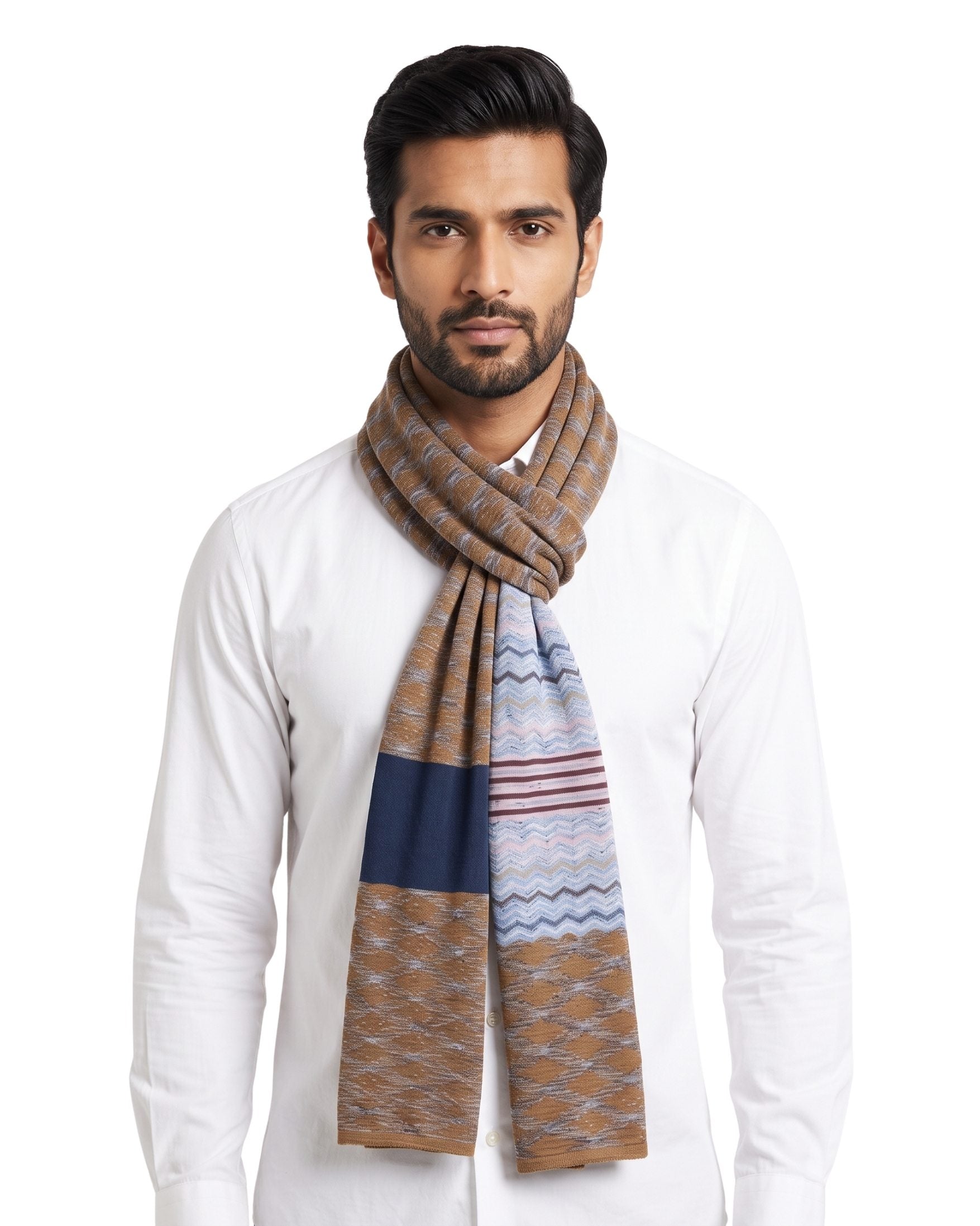 Missoni Missoni Mustard  Classic Pattern Cotton Scarf
