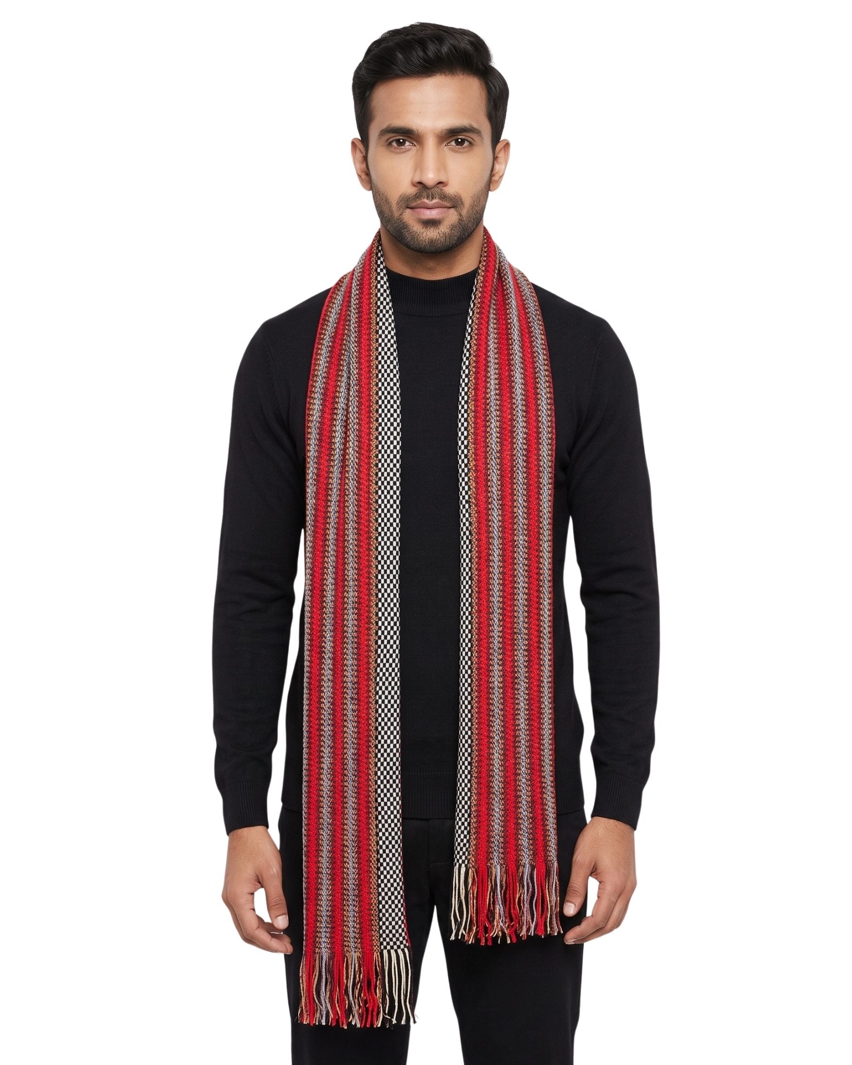 Missoni Missoni Red Classic Chevron Cotton Scarf