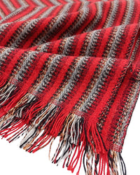 Missoni Missoni Red Classic Chevron Cotton Scarf