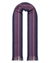 Missoni Missoni Royal Blue Classic Chevron Wool Blend Scarf