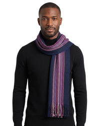 Missoni Missoni Royal Blue Classic Chevron Wool Blend Scarf